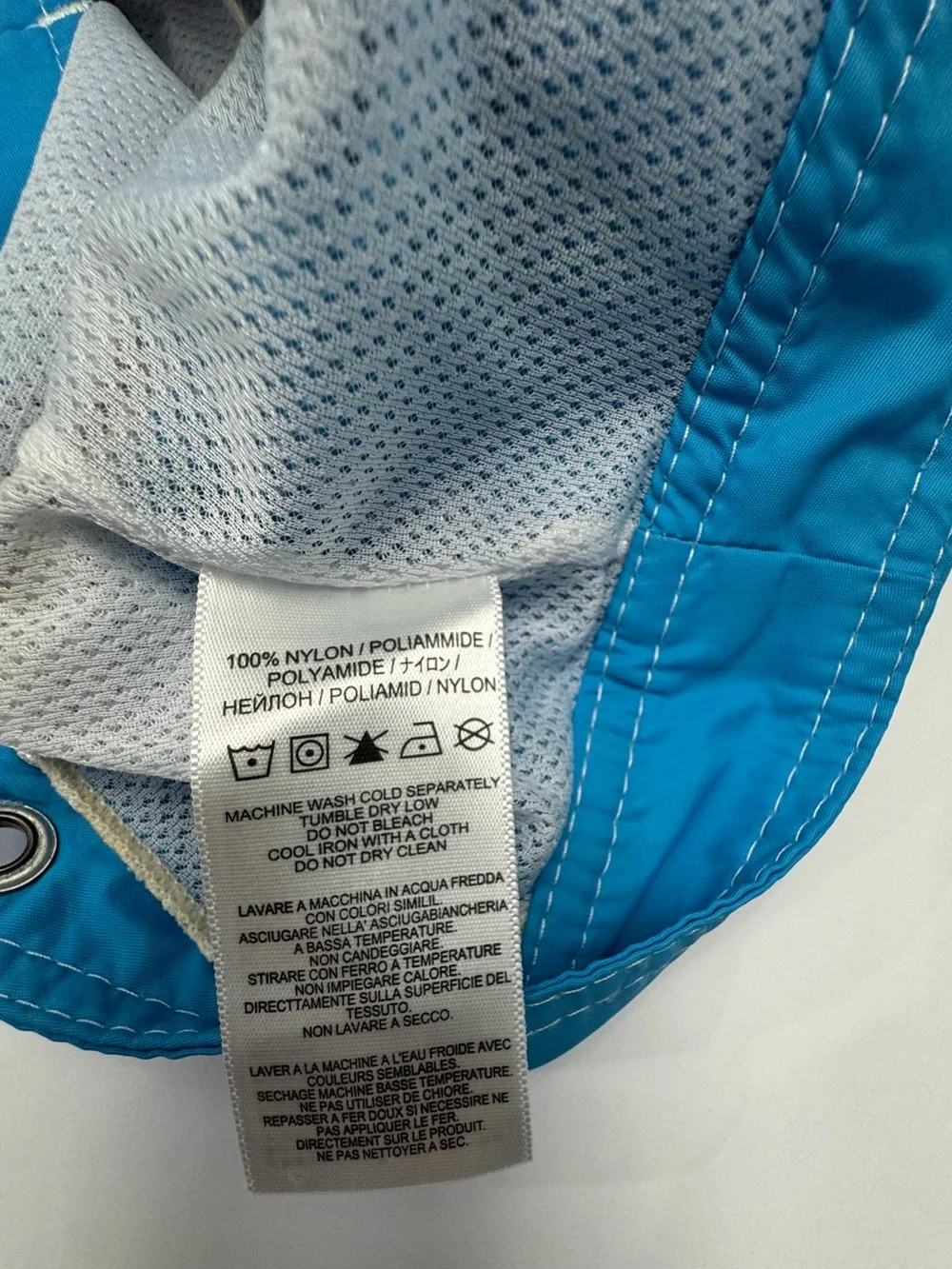 Sundek Bright Blue Kids Swim Trunks with White Drawstring Size 10